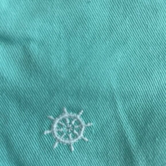 J.CREW CHINO SHORTS MINT GREEN SZ 0 SAILOR CHIC PREPPY NAUTICAL EMBROIDERY WHEEL - Picture 12 of 12